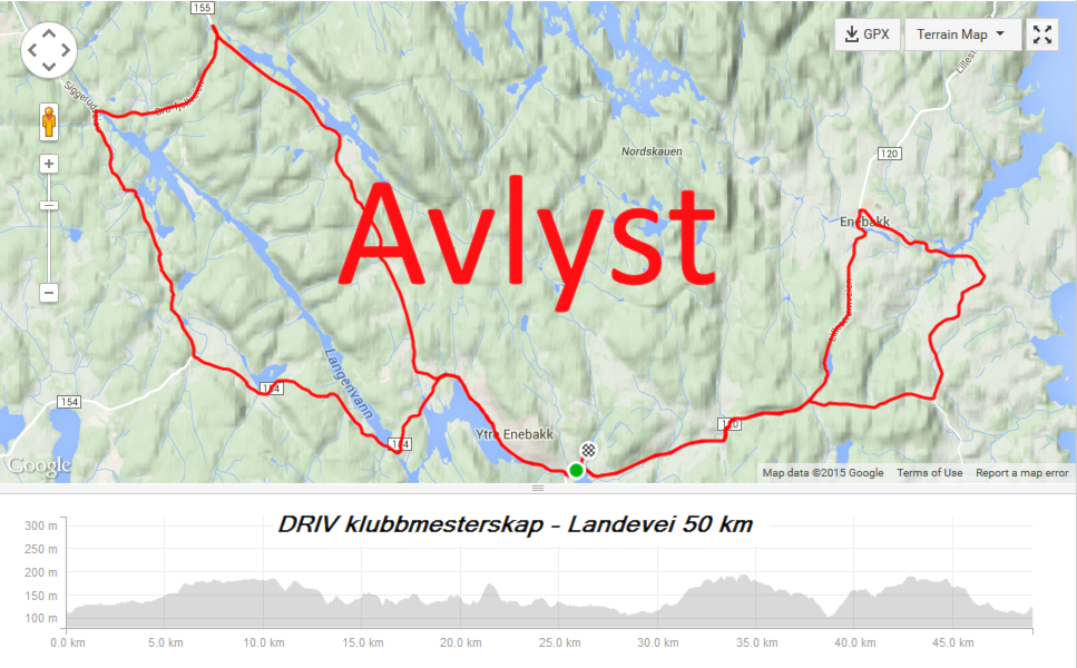 Avlysninger av ritt og trening i sykkelgruppa